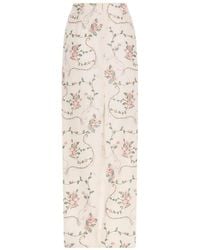 Agua Bendita - Lirica Navegante Floral-Embroidered Maxi Skirt - Lyst