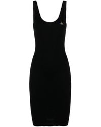Vivienne Westwood - Vestido corto con logo Orb bordado - Lyst