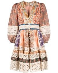 Zimmermann - Devi Midi-jurk Met Paisley-print - Lyst