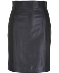 Akris - High-waist Leather Pencil Skirt - Lyst