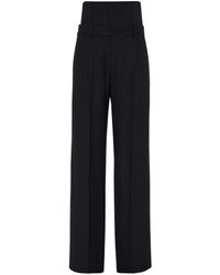 Brunello Cucinelli - High-waisted Tailored Trousers - Lyst