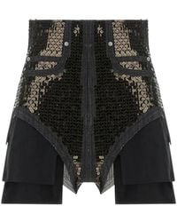 Rick Owens - Sequin-Embellished Denim Shorts - Lyst