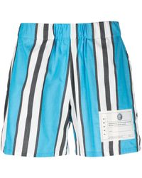 Paura - Logo-patch Striped Shorts - Lyst
