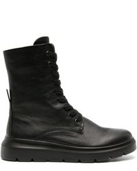 Ecco - Nouvelle Logo-embossed Leather Boots - Lyst