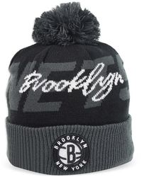 KTZ - Brooklyn Nets Cuffed Pom-Pom Beanie Hat - Lyst