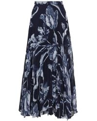 Erdem - Pleated Midi Skirt - Lyst
