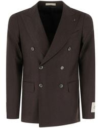 Corneliani - Blazer Croisé À Revers Crantés - Lyst