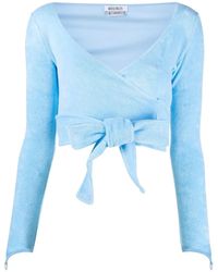 Maisie Wilen - Knitted Wrap Crop Top - Lyst