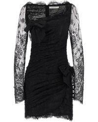 Alessandra Rich - Abito Corto Con Fiocco - Lyst