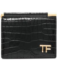 Tom Ford - Embossed-crocodile Money-clip Wallet - Lyst