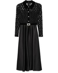 Nissa - Crystal-Embellished Taffeta Midi Dress - Lyst