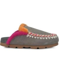 Mou - Winter Bio Overstitching Mules - Lyst