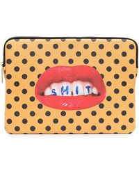 Seletti - Teeth Polka-Dot Print Laptop Case - Lyst