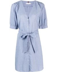 Tommy Hilfiger - Striped Belted Shirt Dress - Lyst