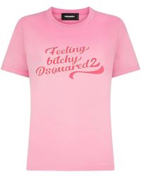 DSquared² - Logo-Print Round-Neck T-Shirt - Lyst