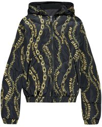 Versace Jeans Couture - Reversible Chain-Print Hooded Jacket - Lyst