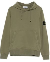 Stone Island - Logo Cotton Hoodie - Lyst