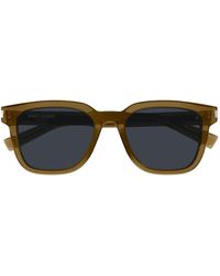 Saint Laurent - Sonnenbrille mit eckigem Gestell - Lyst