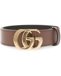 Gucci - Double G Leather Belt - Lyst