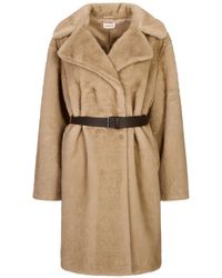 P.A.R.O.S.H. - Pulse Belted Faux-Fur Coat - Lyst