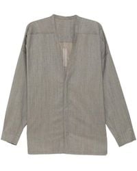 Rick Owens - Camisa Sin Cuello Con Manga Larga - Lyst