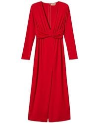 Twinset - Long Dress With Draping - Lyst