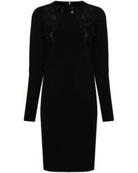 Versace - Vestido corto con ribete de encaje - Lyst