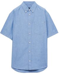Prada - Chambray Overhemd Met Korte Mouwen - Lyst