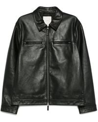 Calvin Klein - Veste En Cuir À Fermeture Zippée - Lyst