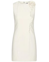 ROTATE BIRGER CHRISTENSEN - Floral Appliqué Mini Dress With Back Zip Closure - Lyst