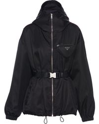 Prada - Re-nylon Pouch-detail Hooded Jacket - Lyst