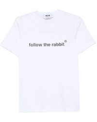 MSGM - Graphic-Print T-Shirt - Lyst