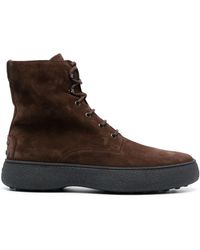 Tod's - W G Stiefel Mit Logo-Patch - Lyst