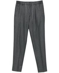 Tagliatore - Pinstripe-Pattern Drawstring-Waist Trousers - Lyst