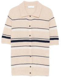 Roberto Collina - Striped Short-Sleeve Knitted Shirt - Lyst