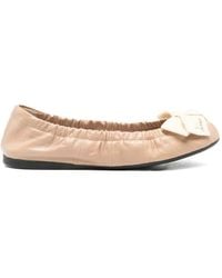 Prada - Leather Ballet Flats - Lyst