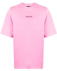 Balenciaga - Logo-print cotton T-shirt - Lyst