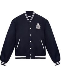 Sporty & Rich - Embroidered Satin Varsity Jacket - Lyst