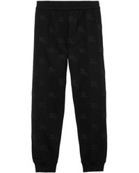 Burberry - Pantalon de jogging en coton à logo brodé - Lyst