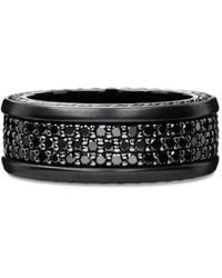 David Yurman - Sterling Streamline Two Row Band Diamond Ring (6.5Mm) - Lyst