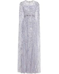Jenny Packham - Ruby Maxikleid mit verziertem Cape - Lyst