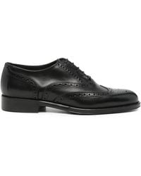 Corneliani - Brogue-Detail Leather Lace-Up Shoes - Lyst