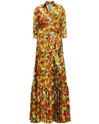 ALESSANDRO ENRIQUEZ - Strawberry-Print Tiered Maxi Dress - Lyst