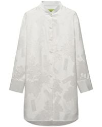 Shanghai Tang - Jacquard-Patterned Shirt Dress - Lyst