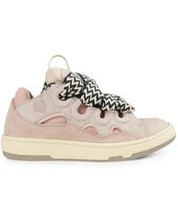 Lanvin - Curb Zigzag-Lace Sneakers - Lyst