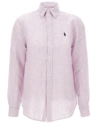 Polo Ralph Lauren - Long Sleeve Linen Button-Up Shirt - Lyst