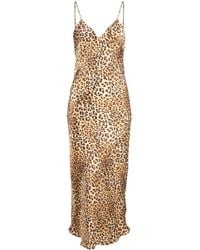 Gilda & Pearl - Golden Hollywood Leopard-print Silk Midi Dress - Lyst