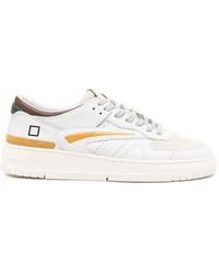 Date - Perforated Leather Sneakers - Lyst