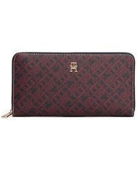 Tommy Hilfiger - Cartera con monograma y cremallera - Lyst