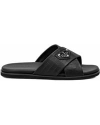 Philipp Plein - Leather Criss-Cross Sandals - Lyst